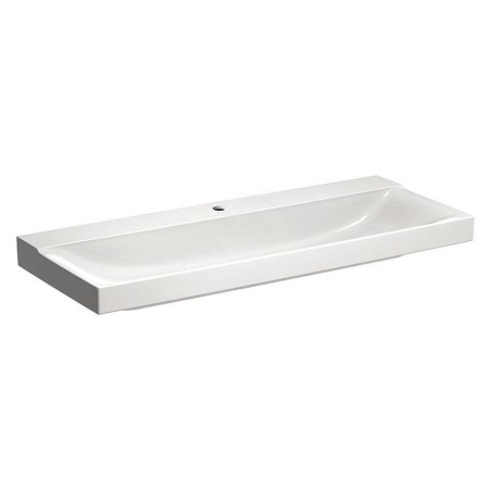 Geberit Xeno 2 - Lavabo 1200x480 mm, avec 1 trou, sans trop-plein, avec KeraTect, blanc 500.551.01.1