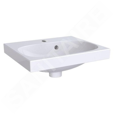 Geberit Acanto - Lave-mains 450x380 mm, avec 1 trou, avec trop-plein, blanc 500.636.01.2