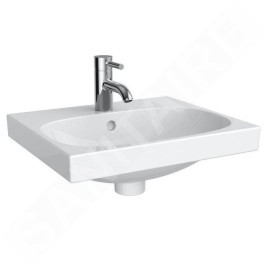 Geberit Acanto - Lave-mains 450x380 mm, avec 1 trou, avec trop-plein, blanc 500.636.01.2