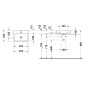 Duravit DuraSquare - Lave-mains sur meuble 450x350 mm, avec un trou pour robinet, DuraCeram, avec WonderGliss, blanc alpin
