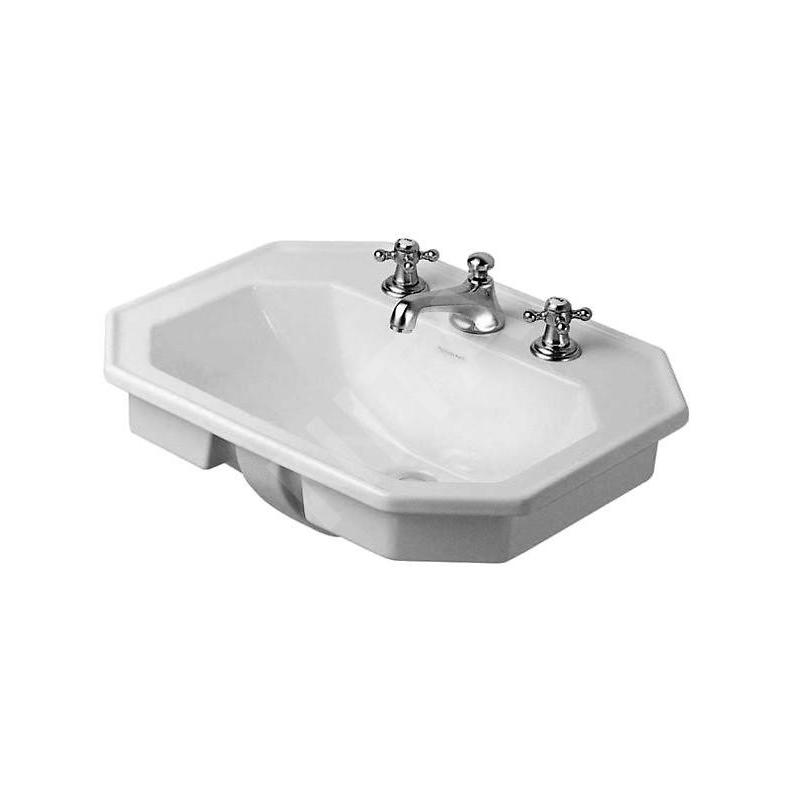 Duravit 1930 - Lavabo avec trop-plein, 580 mm x 470 mm, blanc - lavabo un trou, avec WonderGliss 04765800001 Duravit 1930 - Lavabo avec trop-plein, 580 mm x 470 mm, blanc - lavabo un trou, avec WonderGliss 04765800001
