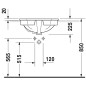 Duravit 1930 - Lavabo avec trop-plein, 580 mm x 470 mm, blanc - lavabo un trou, avec WonderGliss 04765800001 Duravit 1930 - Lavabo avec trop-plein, 580 mm x 470 mm, blanc - lavabo un trou, avec WonderGliss 04765800001