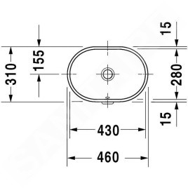 Duravit Bathroom_Foster - Vasque à encastrer, 430x280 mm, avec WonderGliss, blanc alpin 03364300001