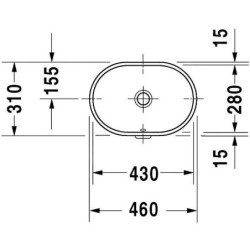 Duravit Bathroom_Foster - Vasque à encastrer, 430x280 mm, blanc alpin 0336430000