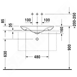 Duravit Puravida - Vasque sans trou et sans trop-plein, avec WonderGliss, 700 x 465 mm, blanc 03697000001