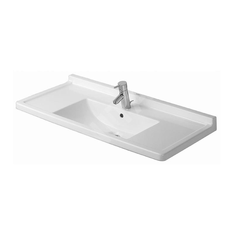 Duravit Starck 3 - Lavabo pour meuble 1050x485 mm, avec 1 trou, avec WonderGliss, blanc alpin 03041000001