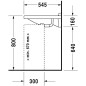 Duravit Starck 3 - Lavabo Med, 600x545 mm, sans trou pour robinetterie, blanc 0312600000 Duravit Starck 3 - Lavabo Med, 600x545 mm, sans trou pour robinetterie, blanc 0312600000