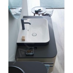 Duravit Happy D.2 Plus - Vasque 600x460 mm, avec un trou pour robinet, avec WonderGliss, blanc 23606000001