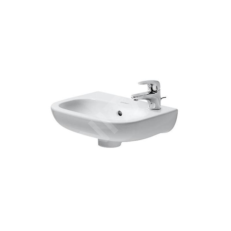 Duravit D-Code - Lave-mains 360x270 mm, avec 1 trou à droite, blanc alpin 07053600082