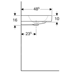 Geberit iCon - Double lavabo, 1200x485 mm, blanc 124120000