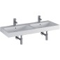 Geberit iCon - Double lavabo, 1200x485 mm, blanc 124120000 Geberit iCon - Double lavabo, 1200x485 mm, blanc 124120000