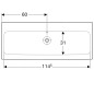 Geberit iCon - Lavabo, 1200x485 mm, blanc 124025000 Geberit iCon - Lavabo, 1200x485 mm, blanc 124025000
