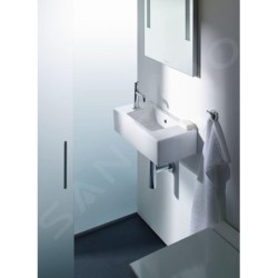 Duravit Vero - Lave-mains 500x250 mm, un trou pour robinetterie à gauche, avec WonderGliss, blanc alpin 07035000091