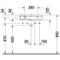 Duravit DuraStyle - Lave-mains 500x220mm, avec un trou pour robinet à gauche, blanc 0713500009