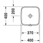 Duravit DuraStyle - Meuble-lavabo, 400x400 mm, avec WonderGliss, blanc 03733700001