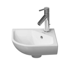 Duravit ME by Starck - Lave-mains d'angle 435x380 mm, avec 1 trou, blanc alpin 0722430000