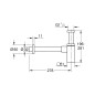 Grohe Siphons - Siphon design, supersteel 40564DC0 Grohe Siphons - Siphon design, supersteel 40564DC0