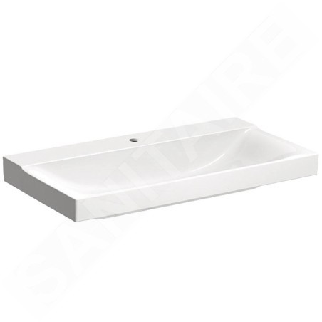 Geberit Xeno 2 - Lavabo 900x480 mm, avec 1 trou, sans trop-plein, avec KeraTect, blanc 500.531.01.1