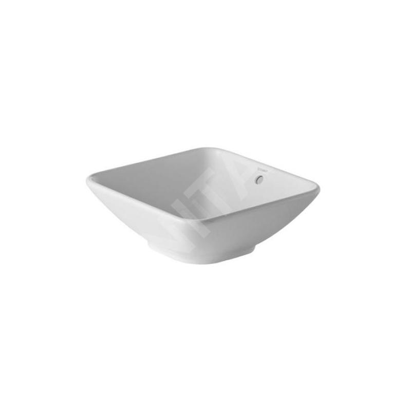 Duravit Bacino - Vasque à poser, 420x420 mm, sans trou pour robinet, blanc alpin 0333420000 Duravit Bacino - Vasque à poser, 420x420 mm, sans trou pour robinet, blanc alpin 0333420000