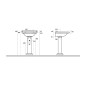 Sapho Kerasan Waldorf - Colonne universelle en céramique, blanc 417001
