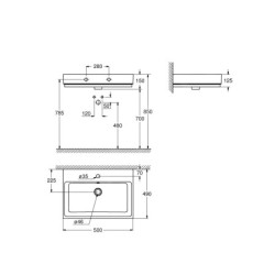Grohe Cube Ceramic - Lavabo avec trop-plein, 500x490 mm, PureGuard, blanc alpin 3947400H
