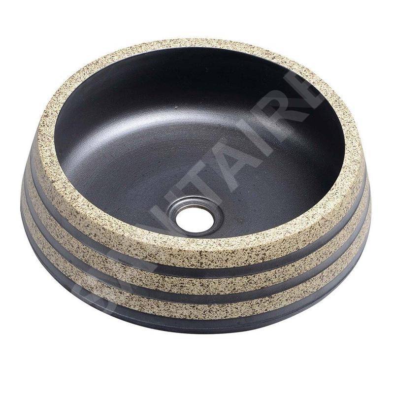 Sapho Priori - Lavabo 410x150 mm, noir/pierre PI021 Sapho Priori - Lavabo 410x150 mm, noir/pierre PI021