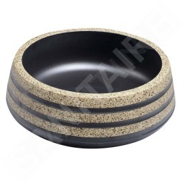 Sapho Priori - Lavabo 410x150 mm, noir/pierre PI021