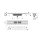 Alcadrain Douchegoten - Bac à douche Professional Low 300 mm, avec rebord pour grille complète, écoulement vertical, acier