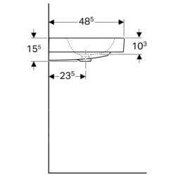 Geberit iCon - Lavabo, 600x485 mm, blanc 124063000