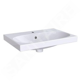Geberit Acanto - Lavabo 600x422 mm, avec 1 trou, avec trop-plein, blanc 500.631.01.2