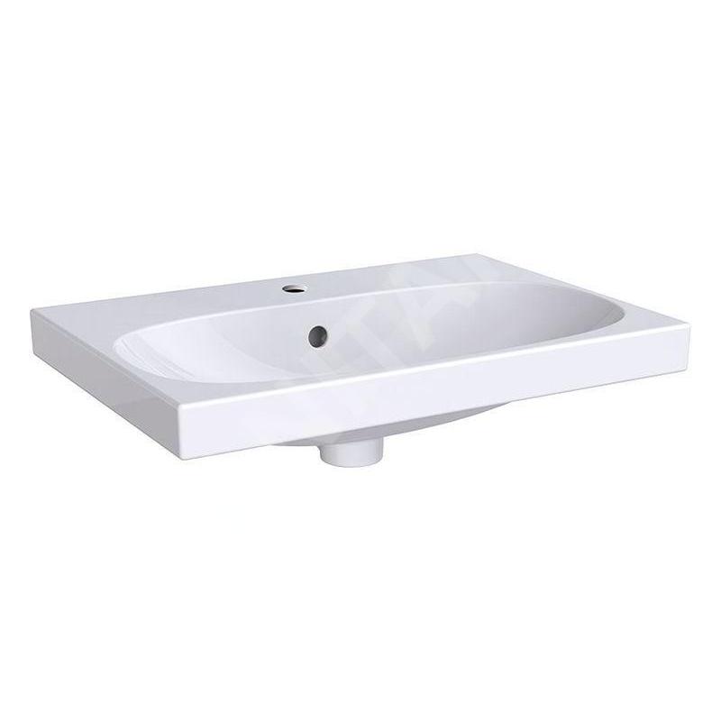 Geberit Acanto - Lavabo 600x422 mm, avec 1 trou, avec trop-plein, blanc 500.631.01.2