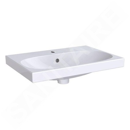 Geberit Acanto - Lavabo 600x422 mm, avec 1 trou, avec trop-plein, blanc 500.631.01.2