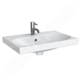 Geberit Acanto - Lavabo 600x422 mm, avec 1 trou, avec trop-plein, blanc 500.631.01.2