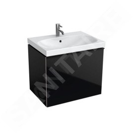 Geberit Acanto - Lavabo 600x422 mm, avec 1 trou, avec trop-plein, blanc 500.631.01.2