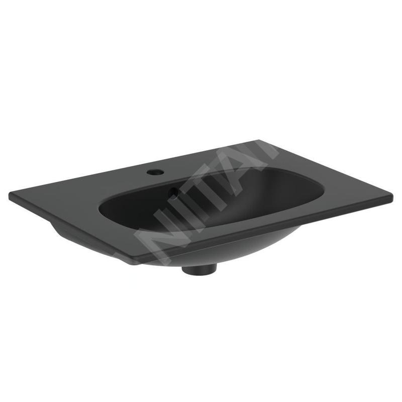 Ideal Standard Tesi - Meuble-lavabo 625x450 mm, avec trop-plein, trou pour robinetterie, noir T3510V3 Ideal Standard Tesi - Meuble-lavabo 625x450 mm, avec trop-plein, trou pour robinetterie, noir T3510V3