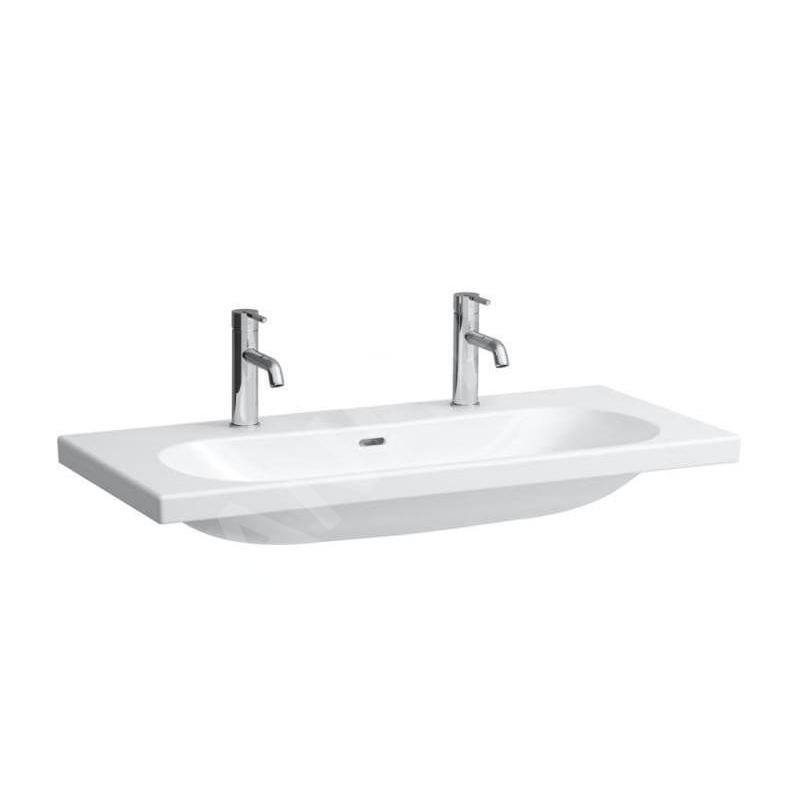 Laufen Lua - Double lavabo de meuble 46x100 cm, avec trop-plein, 2 trous pour robinetterie, blanc H8100890001071 Laufen Lua - Double lavabo de meuble 46x100 cm, avec trop-plein, 2 trous pour robinetterie, blanc H8100890001071