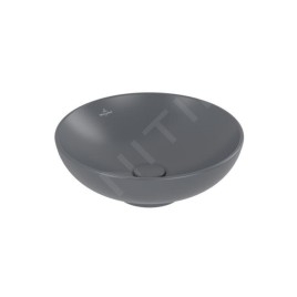 Villeroy & Boch Loop&Friends - Vasque, diamètre 380 mm, avec trop-plein, CeramicPlus, graphite 4A4500i4
