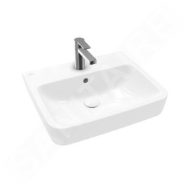 Villeroy & Boch O.novo - Vasque, 550x460 mm, avec trop-plein, trou pour robinet, CeramicPlus, blanc alpin 4A41MGR1