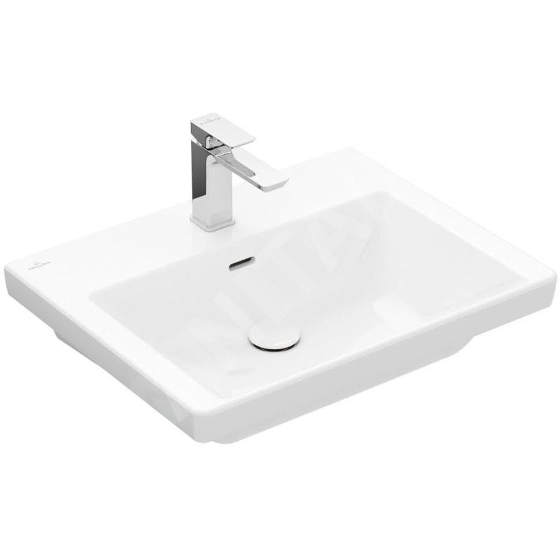 Villeroy & Boch Subway 3.0 - Meuble-lavabo 600x470 mm, avec trop-plein, trou pour robinet, CeramicPlus, Stone White 4A706GRW Villeroy & Boch Subway 3.0 - Meuble-lavabo 600x470 mm, avec trop-plein, trou pour robinet, CeramicPlus, Stone White 4A706GRW