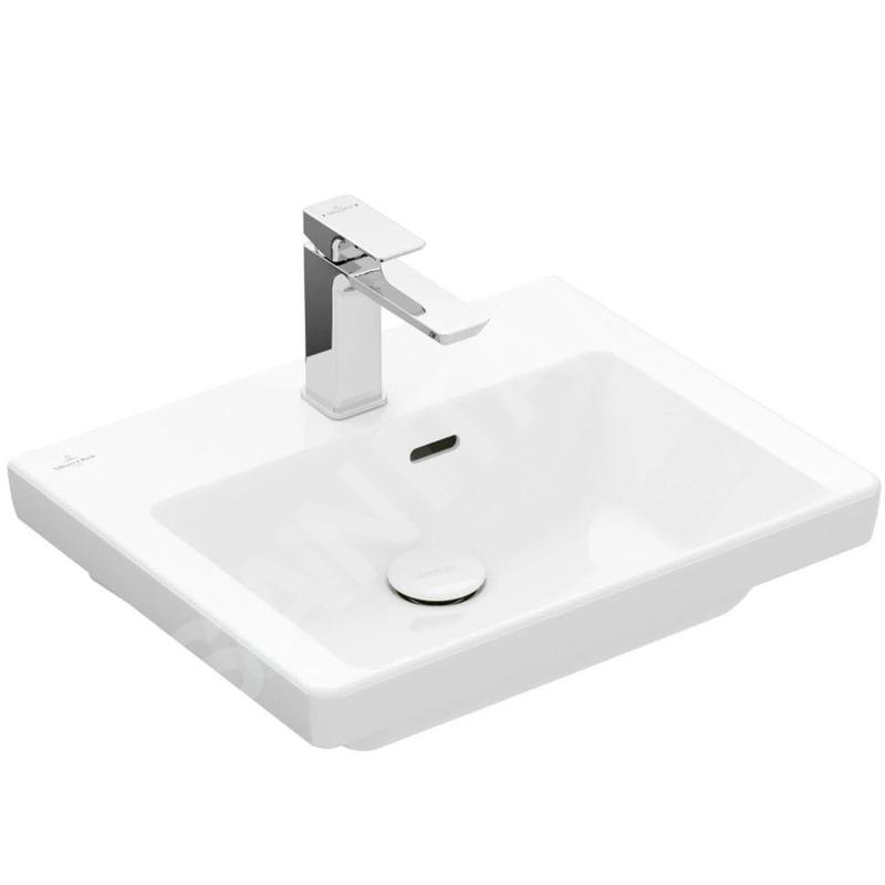 Villeroy & Boch Subway 3.0 - Lavabo 500x400 mm, avec trop-plein, trou pour robinet, CeramicPlus, blanc alpin 437050R1