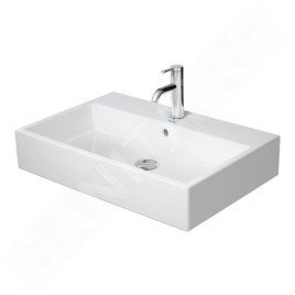 Duravit Vero Air - Meuble lavabo 700x470 mm, avec trop-plein, avec 1 trou pour robinetterie, WonderGliss, blanc 23507000271