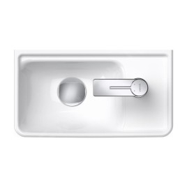 Duravit D-Neo - Lavabo 400x220 mm, 1 trou pour robinet à droite, blanc 0739400041