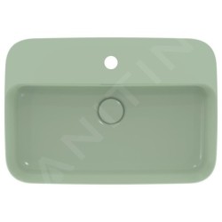 Ideal Standard Ipalyss - Lavabo à poser, 550x380 mm, avec trop-plein, trou pour robinet, Sage E2077X9