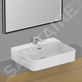 Ideal Standard Conca Ceram - Lavabo à poser 600x450 mm, avec trop-plein, trou pour robinet, blanc T381801