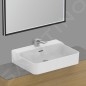 Ideal Standard Conca Ceram - Lavabo à poser 600x450 mm, avec trop-plein, trou pour robinet, blanc T381801 Ideal Standard Conca Ceram - Lavabo à poser 600x450 mm, avec trop-plein, trou pour robinet, blanc T381801