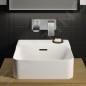 Ideal Standard Conca Ceram - Lave-main à poser 400x350 mm, avec trop-plein, sans trou pour robinet, blanc T387701