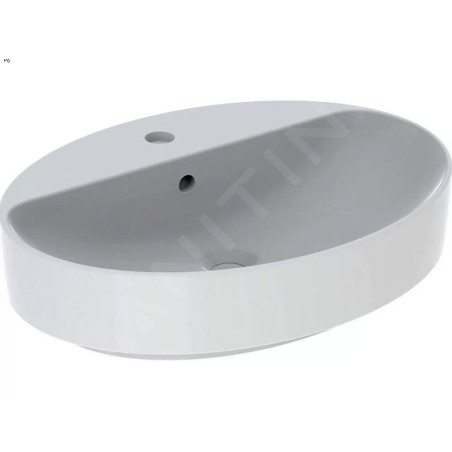 Geberit VariForm - Vasque 600x450 mm, avec trop-plein, trou pour robinetterie, blanc 500.772.01.2