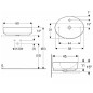 Geberit VariForm - Vasque 600x450 mm, avec trop-plein, trou pour robinetterie, blanc 500.772.01.2 Geberit VariForm - Vasque 600x450 mm, avec trop-plein, trou pour robinetterie, blanc 500.772.01.2