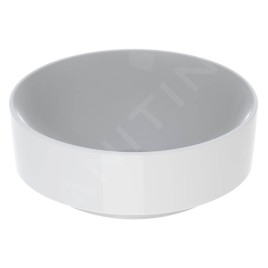 Geberit VariForm - Vasque, diamètre 400 mm, sans trop-plein, sans trou pour robinetterie, blanc 500.768.01.2