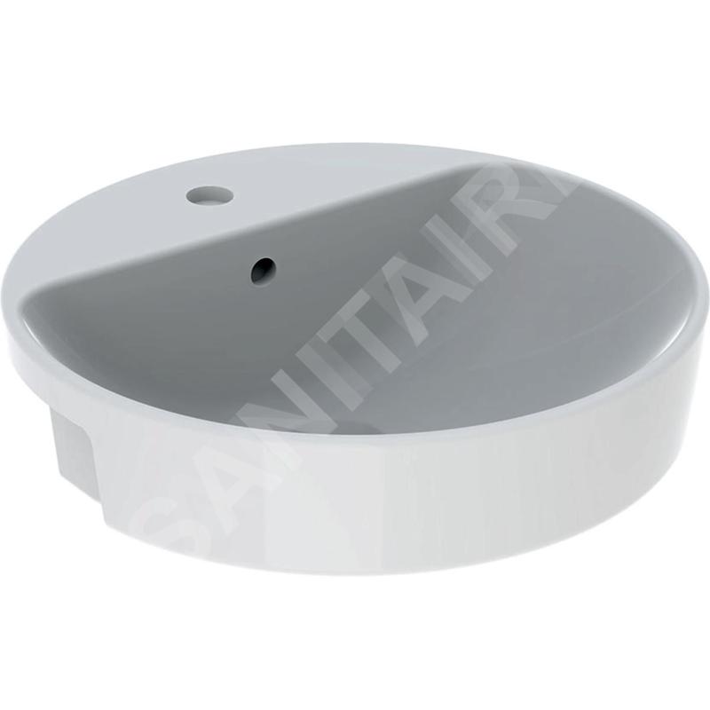 Geberit VariForm - Vasque semi-encastrée, diamètre 500 mm, avec trop-plein, trou pour robinetterie, blanc 500.782.01.2 Geberit VariForm - Vasque semi-encastrée, diamètre 500 mm, avec trop-plein, trou pour robinetterie, blanc 500.782.01.2